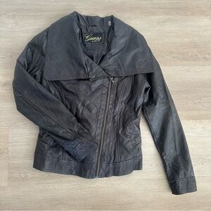 Guess Y2K Black Moto Biker Jacket | Women’s Medium